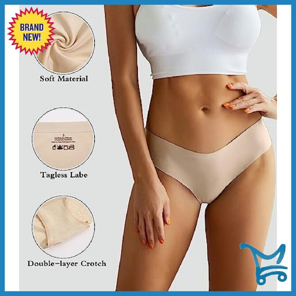 Seamless Lace Bikini Panties Multi-Pack No Show Cheeky Cut - Picture 7 of 8